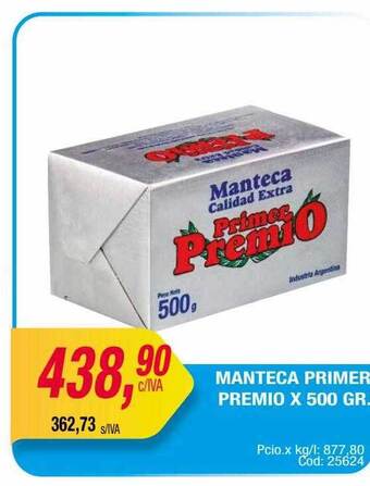 Maxiconsumo Manteca Primer Premio oferta