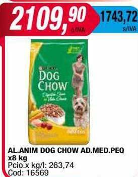 Maxiconsumo Al.anim Dog Chow Ad.med.peq oferta