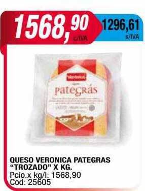 Maxiconsumo Queso Veronica Pategras oferta