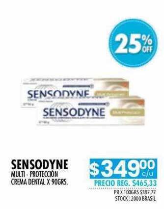 Pigmento Sensodyne Multi - Protección Crema Dental 25% Off oferta
