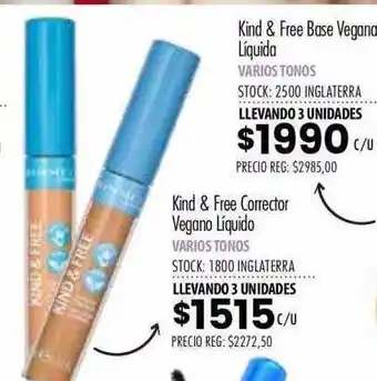 Pigmento Kind & Free Base Vegana Líquida Kind & Free Corrector Vegana Líquido oferta
