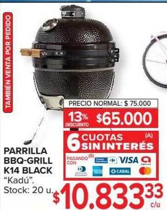 Carrefour Parrilla Bbq-grill K14 Black oferta