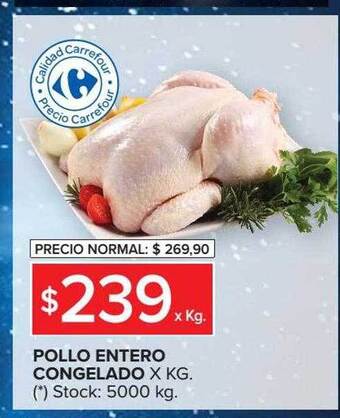 Carrefour Market Pollo Entero Congelado oferta