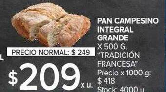 Carrefour Market Pan Campesino Integral Grande oferta