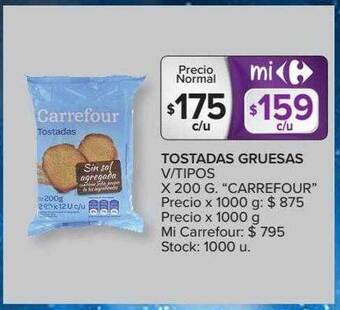 Carrefour Tostadas Gruesas oferta