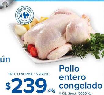Carrefour Pollo Entero Congelado oferta