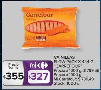 Carrefour Vainillas Flow Pack oferta