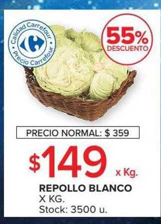 Carrefour Market Repollo Blanco oferta