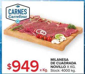 Carrefour Market Milanesa De Cuadrada Novillo oferta