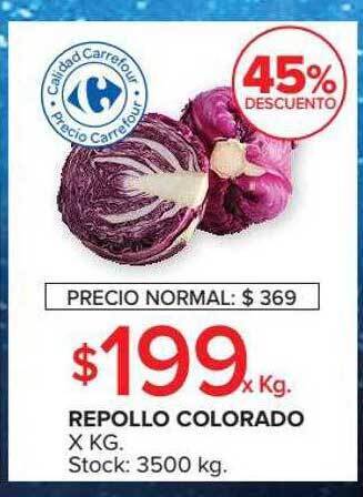 Carrefour Market Repollo Colorado oferta