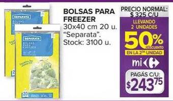 Carrefour Market Bolsas Para Freezer oferta