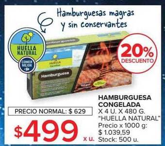 Carrefour Market Hamburguesa Congelada oferta