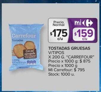 Carrefour Market Tostadas Gruesas oferta