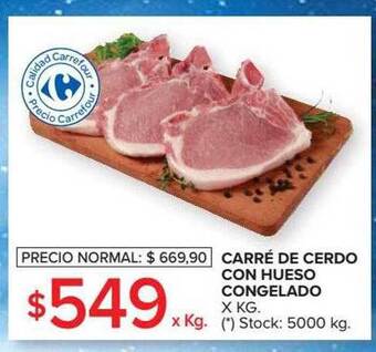 Carrefour Market Carré De Cerdo Con Hueso Congelado oferta