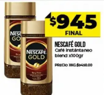 Supermayorista Vital Nescafé Gold Café Instántaneo blend x 100gr oferta