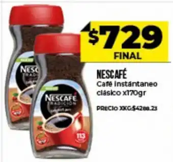 Supermayorista Vital Nescafé Café Instántaneo clásico x 170 gr oferta