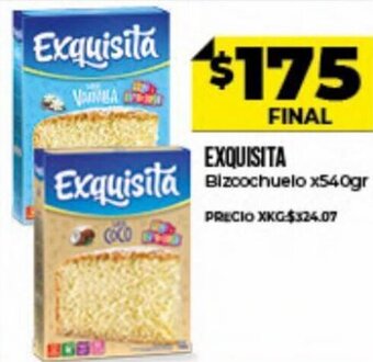 Supermayorista Vital Exquisita Bizcochuelo x 540gr oferta