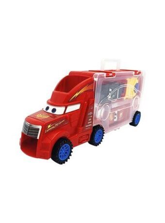 El Mundo del Juguete Camion lanzacoches cars original disney incluye autos rojo y gris oferta