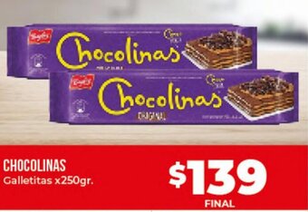 Supermayorista Vital Chocolinas Galletitas x 250gr oferta
