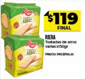 Supermayorista Vital Riera Tostadas de Arroz varias x 510gr oferta