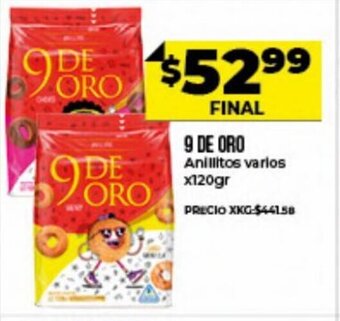 Supermayorista Vital 9 De Oro Anillitos varios x 120gr oferta