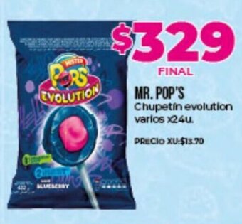 Supermayorista Vital Mr. Pop's Chupetin evolution varios x 24u oferta