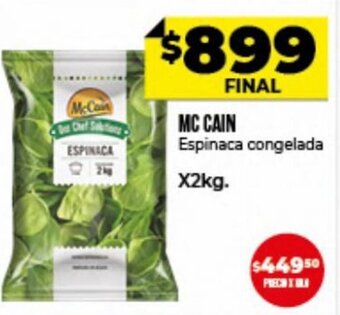 Supermayorista Vital Mc Cain Espinaca congelada x 2kg oferta