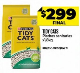 Supermayorista Vital Tidy Cats Piedras sanitarias x 1,8kg oferta