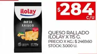 Supermercados DIA Ilolay Queso Rallado x 115 g oferta