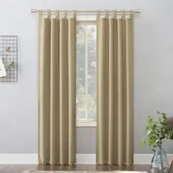 Frávega Juego cortinas blackout textil dos paños y presillas beige 280x200 ctn-bt03 oferta