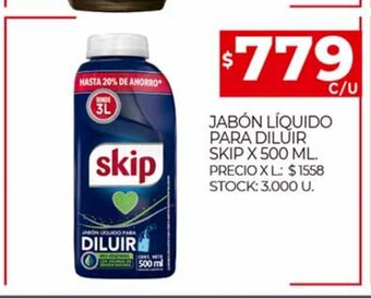 Supermercados DIA Skip Jabón Líquido Para Diluir x 500ml oferta