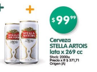 Supermercados Buenos Días Stella Artois Cerveza lata x 269 cc oferta