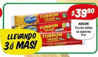 Almacor Arcor Turrón Oblea Vs Sabores oferta