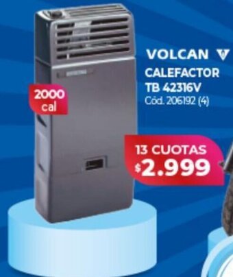 Naldo Lombardi Volcan Calefactor TB 42316V oferta