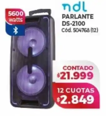 Naldo Lombardi ndl Parlante DS-2100 5600 watts oferta