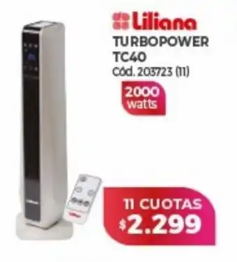 Naldo Lombardi Liliana Turbopower TC40 2000 watts oferta