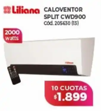 Naldo Lombardi Liliana Caloventor Split CWD900 2000 watts oferta