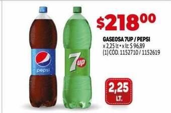 Makro Gaseosa 7up Pepsi oferta