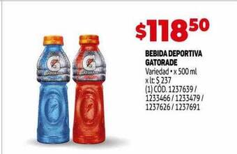 Makro Bebida Deportiva Gatorade oferta