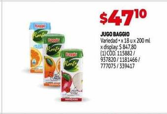 Makro Jugo Baggio oferta
