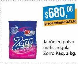 Supermercados Damesco Jabón En Polvo Matic Regular Zorro oferta