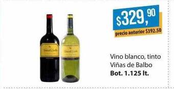 Supermercados Damesco Vino Blanco Tinto Viñas De Balbo oferta
