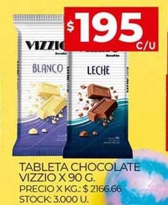 Supermercados DIA Tableta Chocolate Vizzio oferta