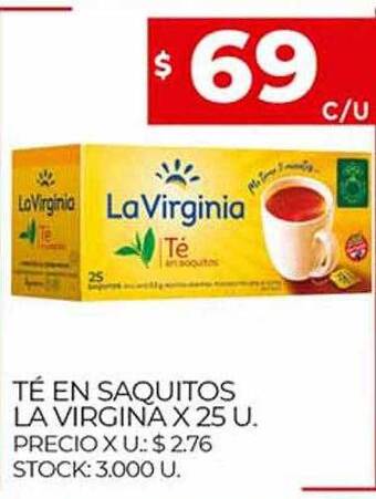 Supermercados DIA Té En Saquitos La Virginia oferta