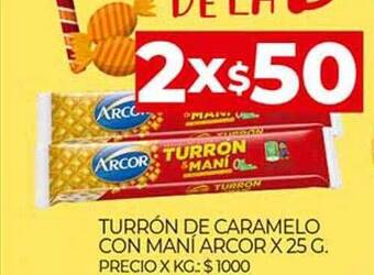 Supermercados DIA Turrón De Caramelo Con Maní Arcor oferta