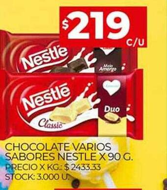 Supermercados DIA Chocolate Varios Sabores Nestle oferta