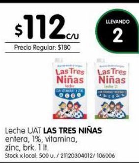 Jumbo Leche las tres niñas oferta