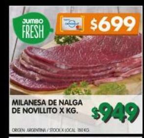 Jumbo Milanesa de nalga de novillito oferta