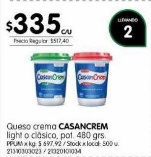 Jumbo Queso crema casancrem oferta