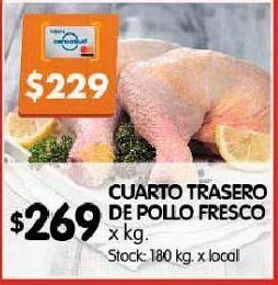 Disco Cuarto trasero de pollo fresco kg oferta